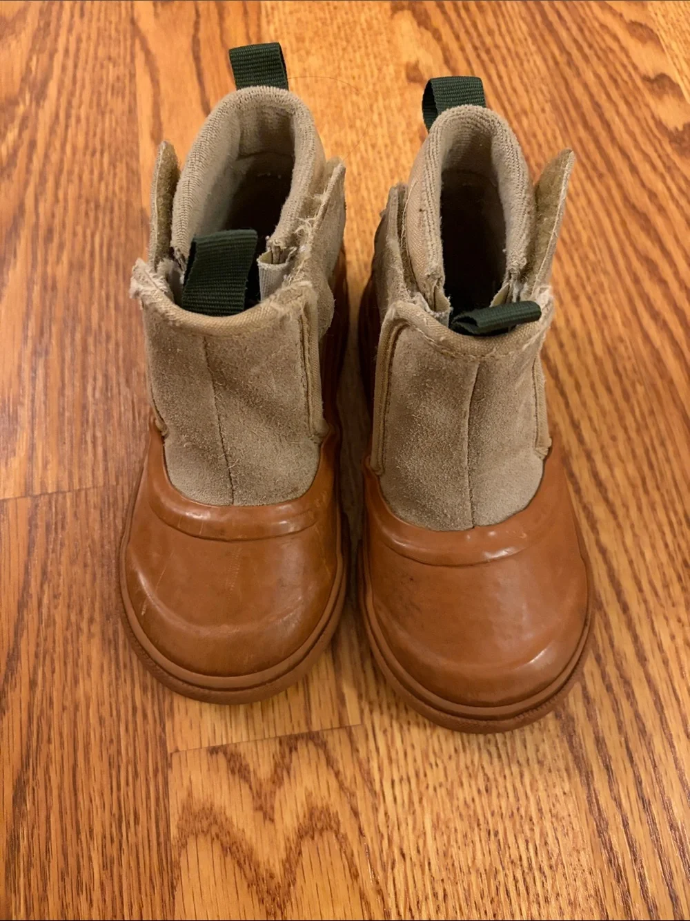 Vand Kids Brown & Tan Waterproof Pull-On Rain Boots